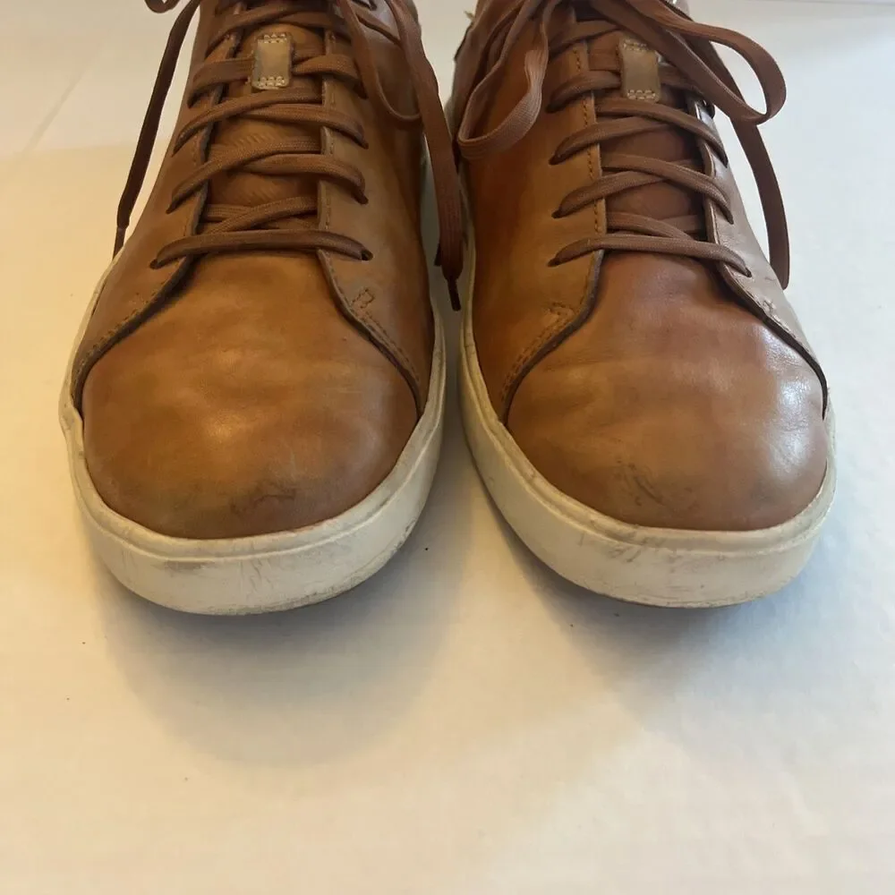 Olukai Lae'ahi li 'ili Leather Sneaker Brown Mens Lace Up Shoes SZ 11